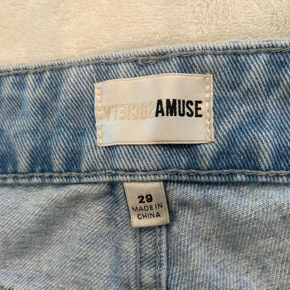 Amuse Society Light Blue Distressed High Rise Jeans - Picture 5 of 9